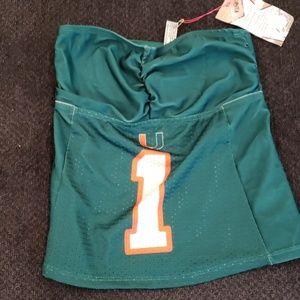 Miami hurricanes sexy bandeau swim cheer top